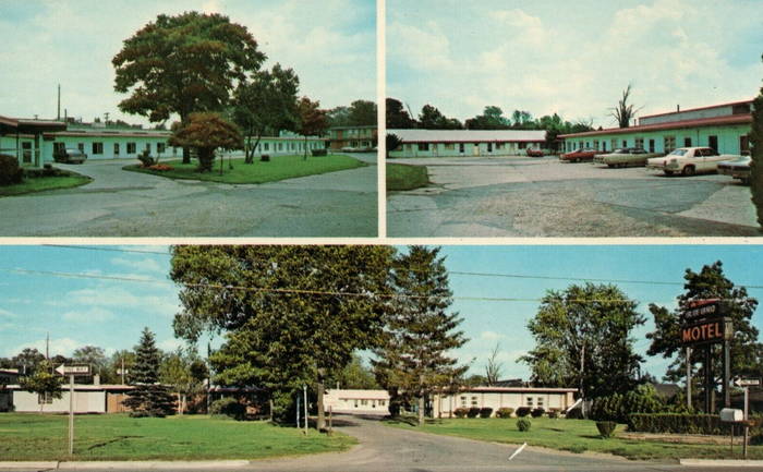 Blue Bird Motel - Old Postcard